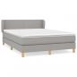 Preview: Boxspringbett mit Matratze Hellgrau 140x190 cm Stoff