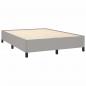 Preview: Boxspringbett mit Matratze Hellgrau 140x190 cm Stoff