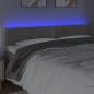 Preview: LED Kopfteil Hellgrau 180x5x78/88 cm Samt