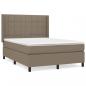 Preview: Boxspringbett mit Matratze Taupe 140x190 cm Stoff