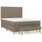 Preview: Boxspringbett mit Matratze Taupe 140x200 cm Stoff