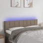 Preview: ARDEBO.de - LED Kopfteil Taupe 144x5x78/88 cm Stoff