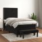 Preview: ARDEBO.de - Boxspringbett mit Matratze Schwarz 90x200 cm Samt