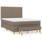 Preview: Boxspringbett mit Matratze Taupe 140x190 cm Stoff