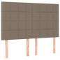 Preview: LED Kopfteil Taupe 144x5x118/128 cm Stoff