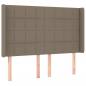 Preview: LED Kopfteil Taupe 147x16x118/128 cm Stoff