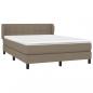 Preview: Boxspringbett mit Matratze Taupe 140x200 cm Stoff