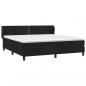 Preview: Boxspringbett mit Matratze Schwarz 180x200 cm Samt