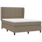 Preview: Boxspringbett mit Matratze Taupe 140x190 cm Stoff