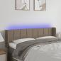 Preview: ARDEBO.de - LED Kopfteil Taupe 147x16x78/88 cm Stoff