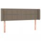 Preview: LED Kopfteil Taupe 147x16x78/88 cm Stoff