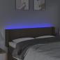 Preview: LED Kopfteil Taupe 147x16x78/88 cm Stoff