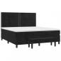 Preview: Boxspringbett mit Matratze Schwarz 180x200 cm Samt