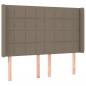 Preview: Boxspringbett mit Matratze & LED Taupe 140x190 cm Stoff