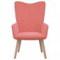 Preview: Relaxsessel mit Hocker Rosa Samt