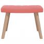 Preview: Relaxsessel mit Hocker Rosa Samt