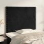 Preview: ARDEBO.de - Kopfteile 2 Stk. Schwarz 90x5x78/88 cm Samt