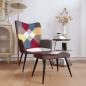 Preview: ARDEBO.de - Relaxsessel mit Hocker Patchwork Stoff