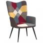 Preview: Relaxsessel mit Hocker Patchwork Stoff