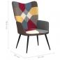 Preview: Relaxsessel mit Hocker Patchwork Stoff