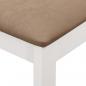 Preview: Esszimmerstühle mit Polstern 4 Stk. Weiß Massivholz