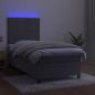 Preview: Boxspringbett mit Matratze & LED Hellgrau 90x200 cm Samt