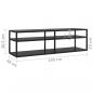 Preview: TV-Schrank Schwarz 140x40x40,5 cm Hartglas