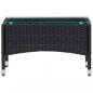 Preview: 4-tlg. Garten-Lounge-Set mit Auflagen Poly Rattan Schwarz