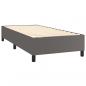 Preview: Boxspringbett mit Matratze Grau 80x200 cm Kunstleder