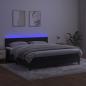 Preview: Boxspringbett mit Matratze & LED Schwarz 160x200 cm Samt