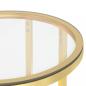 Preview: Beistelltisch Golden und Transparent 45 cm Hartglas