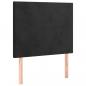 Preview: Kopfteile 2 Stk. Schwarz 80x5x78/88 cm Samt