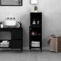 Preview: Badschrank Schwarz 30x30x100 cm Holzwerkstoff