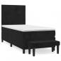 Preview: Boxspringbett mit Matratze Schwarz 80x200 cm Samt