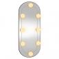 Preview: Wandspiegel mit LED-Leuchten 25x60 cm Glas Oval