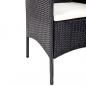 Preview: 4-tlg. Garten-Lounge-Set mit Auflagen Poly Rattan Schwarz