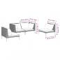 Preview: 4-tlg. Garten-Lounge-Set mit Kissen Poly Rattan Dunkelgrau