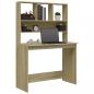 Preview: Schreibtisch mit Regal Sonoma-Eiche 102x45x148 cm Holzwerkstoff