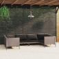 Preview: ARDEBO.de - 6-tlg. Garten-Lounge-Set mit Kissen Poly Rattan Dunkelgrau