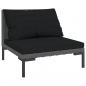 Preview: Gartensofas 2 Stk. mit Kissen Halbrundes Poly Rattan