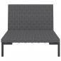 Preview: Gartensofas 2 Stk. mit Kissen Halbrundes Poly Rattan