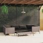 Preview: ARDEBO.de - 7-tlg. Garten-Lounge-Set mit Kissen Poly Rattan Dunkelgrau