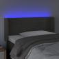 Preview: LED Kopfteil Dunkelgrau 93x16x78/88 cm Samt