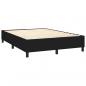 Preview: Boxspringbett mit Matratze & LED Schwarz 140x190 cm Stoff