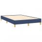 Preview: Boxspringbett mit Matratze Blau 120x200 cm Stoff