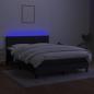 Preview: Boxspringbett mit Matratze & LED Schwarz 140x200 cm Stoff