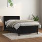 Preview: ARDEBO.de - Boxspringbett mit Matratze Schwarz 90x190 cm Samt