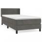 Preview: Boxspringbett mit Matratze Dunkelgrau 90x200 cm Samt