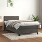 Preview: ARDEBO.de - Boxspringbett mit Matratze Dunkelgrau 90x200 cm Samt