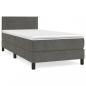 Preview: Boxspringbett mit Matratze Dunkelgrau 90x200 cm Samt